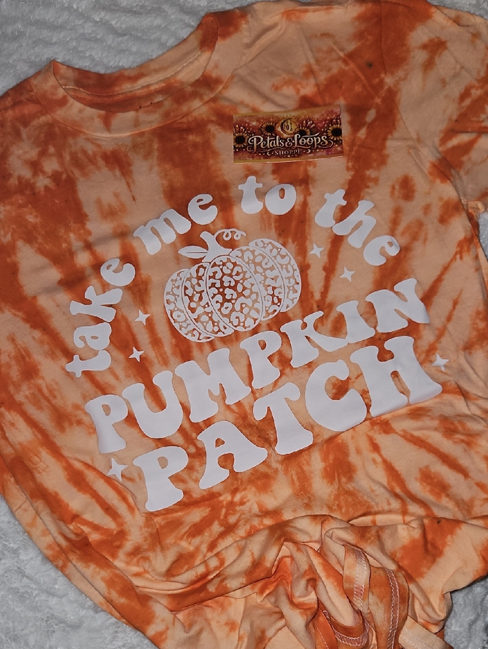 George Orange Tie-Dye "Pumpkin Patch" Short Sleeve Tee